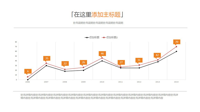 简洁两项比较PPT折线图模板_第0页PPT效果图