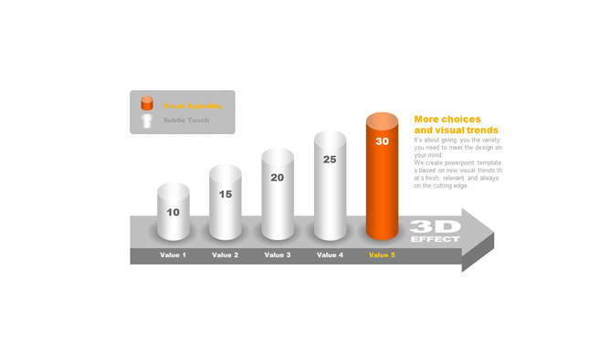 3D立体PPT柱形图模板素材_第0页PPT效果图