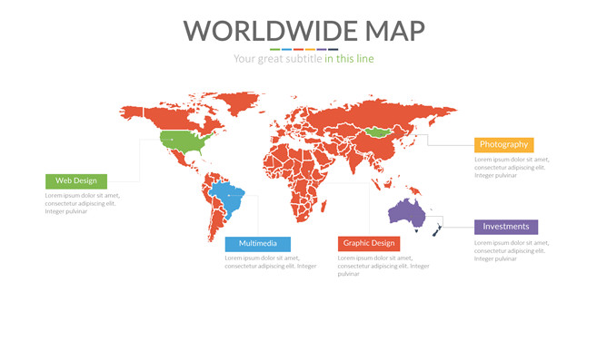 矢量可编辑世界地图PPT素材_第0页PPT效果图