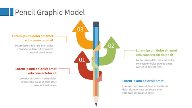 铅笔三项并列PPT图形素材_第0页PPT效果图