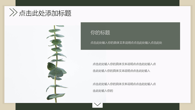 清新淡雅绿色叶子PPT模板_第5页PPT效果图