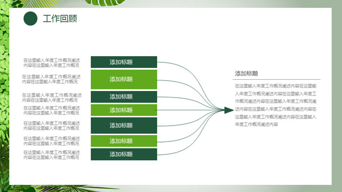 清新绿色植物总结汇报PPT模板_第4页PPT效果图