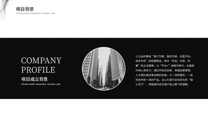 极简黑灰商务汇报PPT模板_第10页PPT效果图