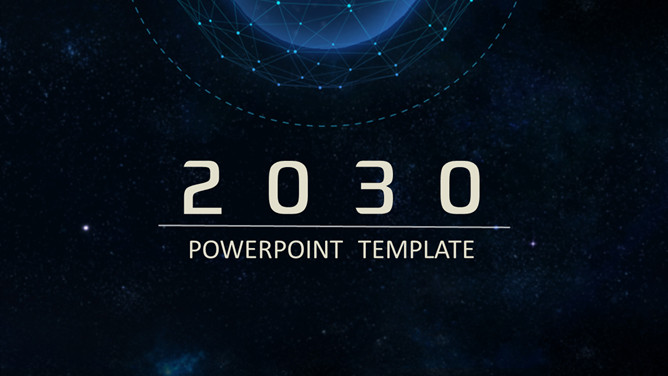 简洁时尚深蓝星空风PPT模板_第0页PPT效果图