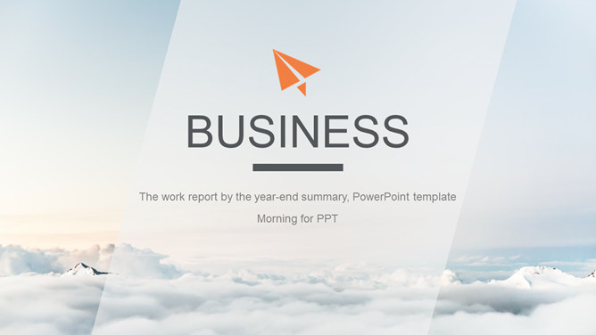 淡雅云海简约通用PPT模板_第0页PPT效果图