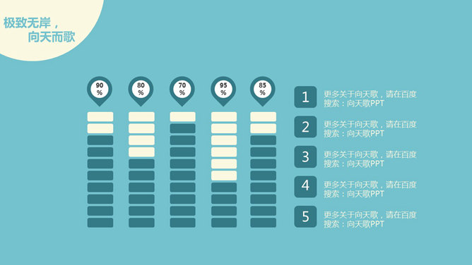 小清新矢量扁平化PPT模板_第7页PPT效果图