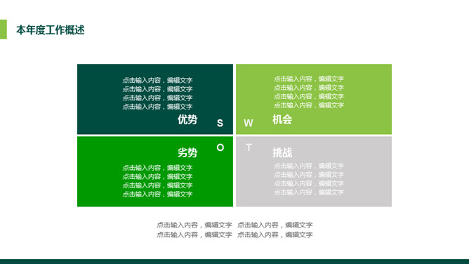 绿色简洁大方工作汇报PPT模板_第5页PPT效果图