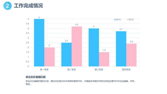粉蓝年终工作总结汇报PPT模板_第10页PPT效果图