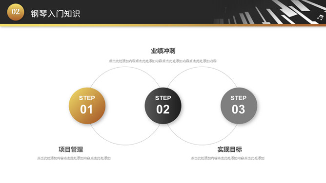 钢琴入门课程培训PPT模板_第13页PPT效果图