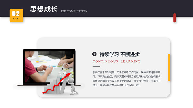 精美岗位述职竞聘报告PPT模板_第10页PPT效果图