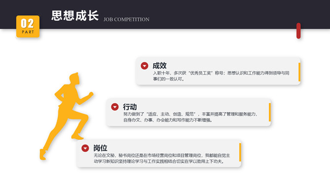 精美岗位述职竞聘报告PPT模板_第12页PPT效果图