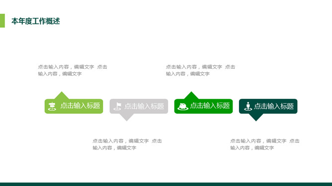绿色简洁大方工作汇报PPT模板_第7页PPT效果图