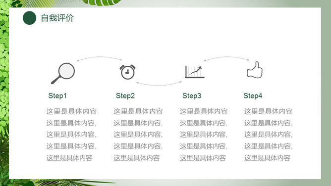 清新绿色植物总结汇报PPT模板_第7页PPT效果图