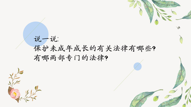 未成年人保护法主题班会PPT模板_第10页PPT效果图