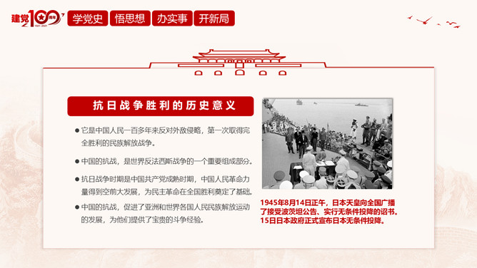 百年奋斗路启航新征程PPT模板_第11页PPT效果图