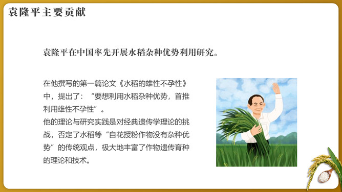 纪念袁隆平珍惜粮食PPT模板_第6页PPT效果图