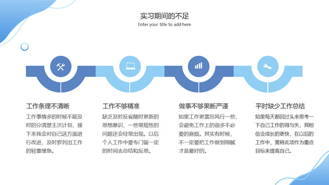 蓝色波浪试用转正述职报告PPT模板_第11页PPT效果图