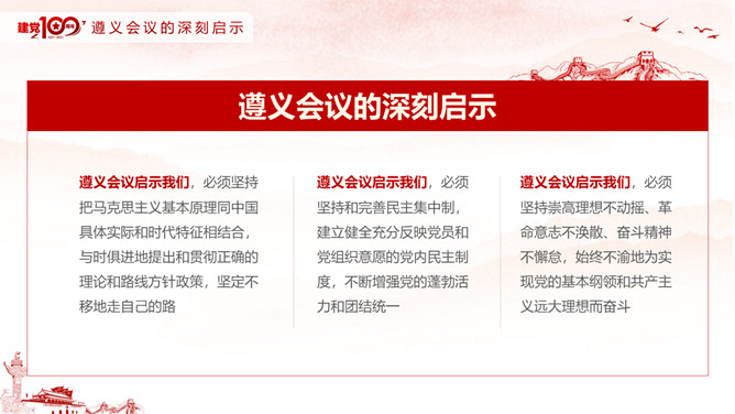 学习遵义会议精神PPT模板_第12页PPT效果图