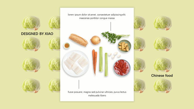 马卡龙配色蔬菜食材美食PPT模板_第2页PPT效果图