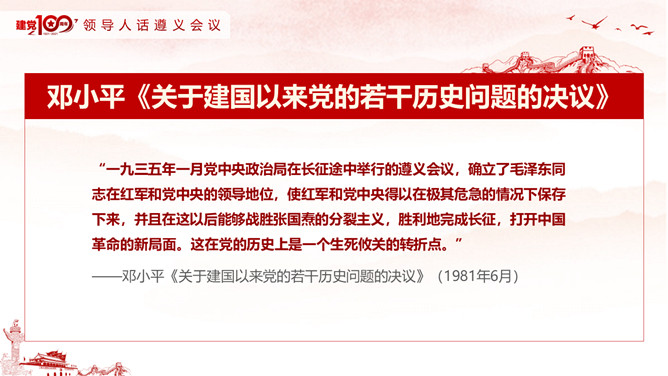 学习遵义会议精神PPT模板_第15页PPT效果图