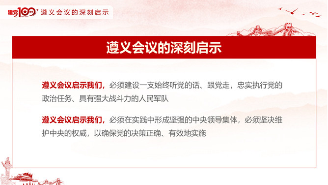 学习遵义会议精神PPT模板_第13页PPT效果图