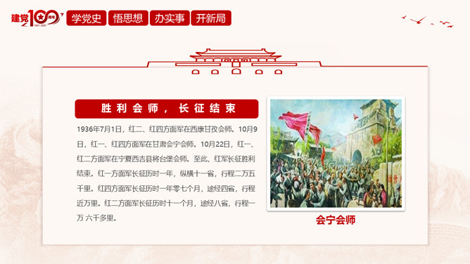 百年奋斗路启航新征程PPT模板_第10页PPT效果图