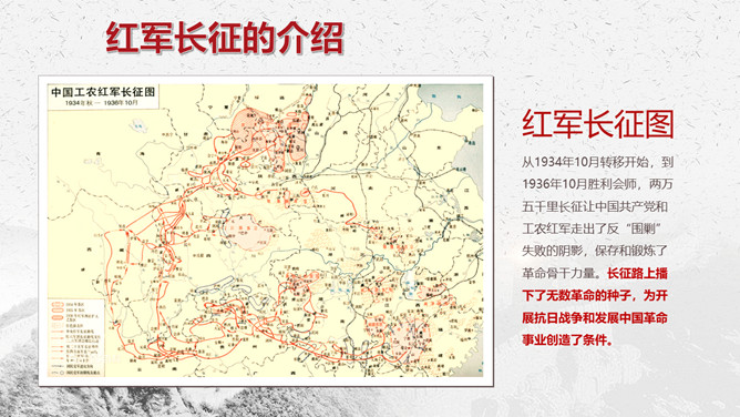 长征精神纪念长征胜利PPT模板_第9页PPT效果图