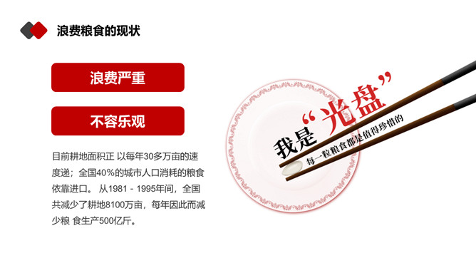 光盘行动反对浪费PPT模板_第9页PPT效果图