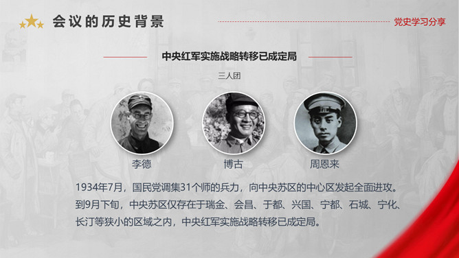 遵义会议的伟大意义PPT模板_第6页PPT效果图