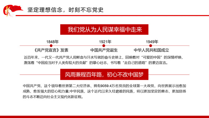 铭记党史不忘初心PPT模板_第8页PPT效果图